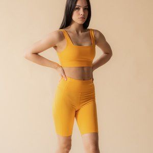 Girlfriend Collective High-Rise Bike Short - Golden Glow
